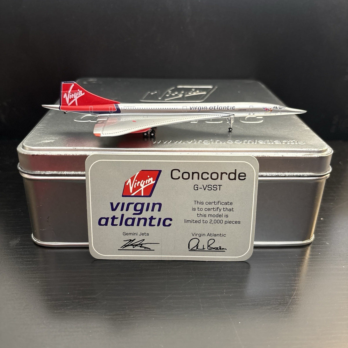 GeminiJets 1:400 Virgin Atlantic Concorde G-VSST Limited Edition 2003 Tin Model