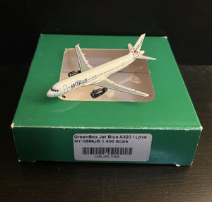 Greenbox 1:400 JetBlue Airbus A320-200 I Love NY N586JB GBJBL586 Scale Model