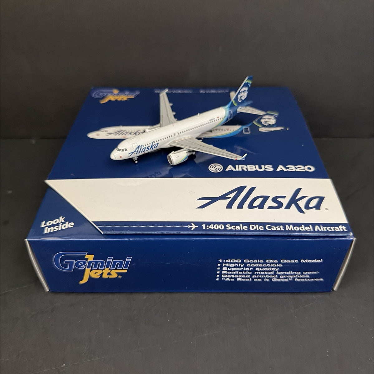 GeminiJets 1:400 Alaska Airlines Airbus A320-200 N625VA GJASA1774 Scale Model