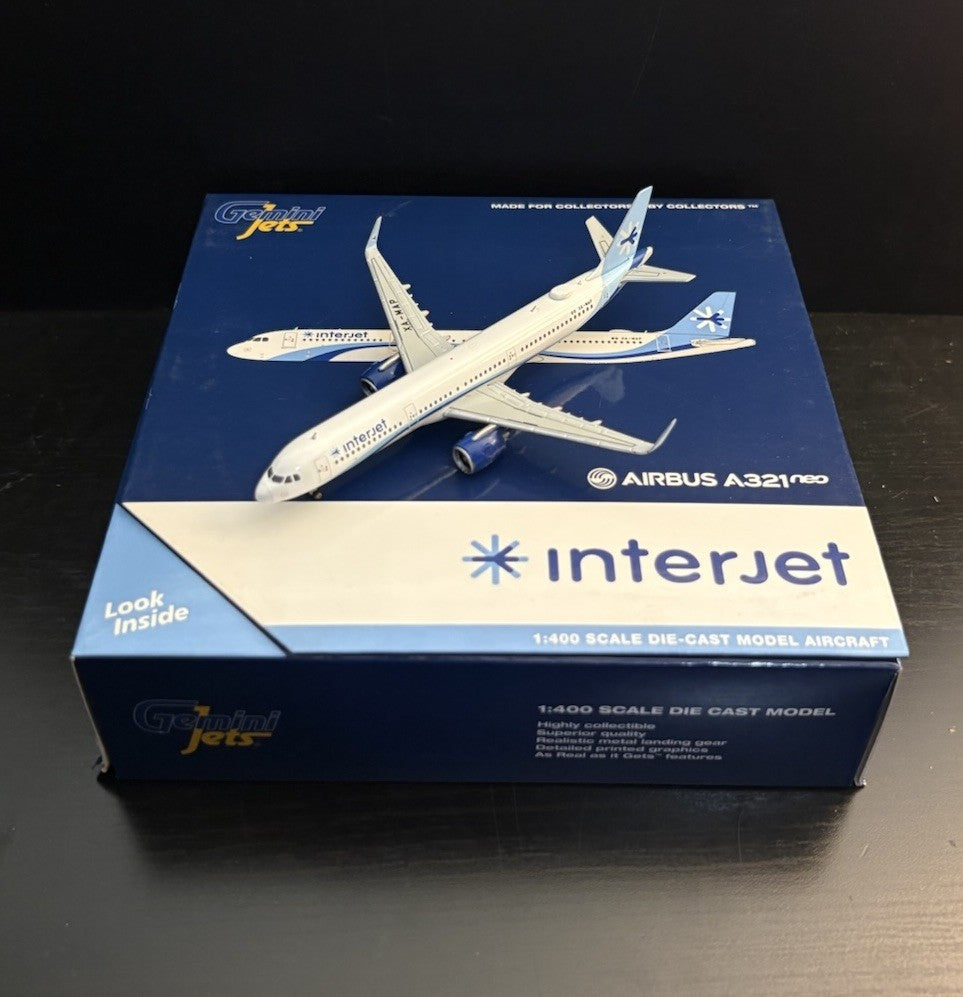 GeminiJets 1:400 Interjet Airbus A321neo XA-MAP GJAIJ1884 Scale Model Airplane