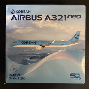 SQ Wings 1:200 Korean Air Airbus A321 HL8509 L2268 Diecast Scale Model Airplane