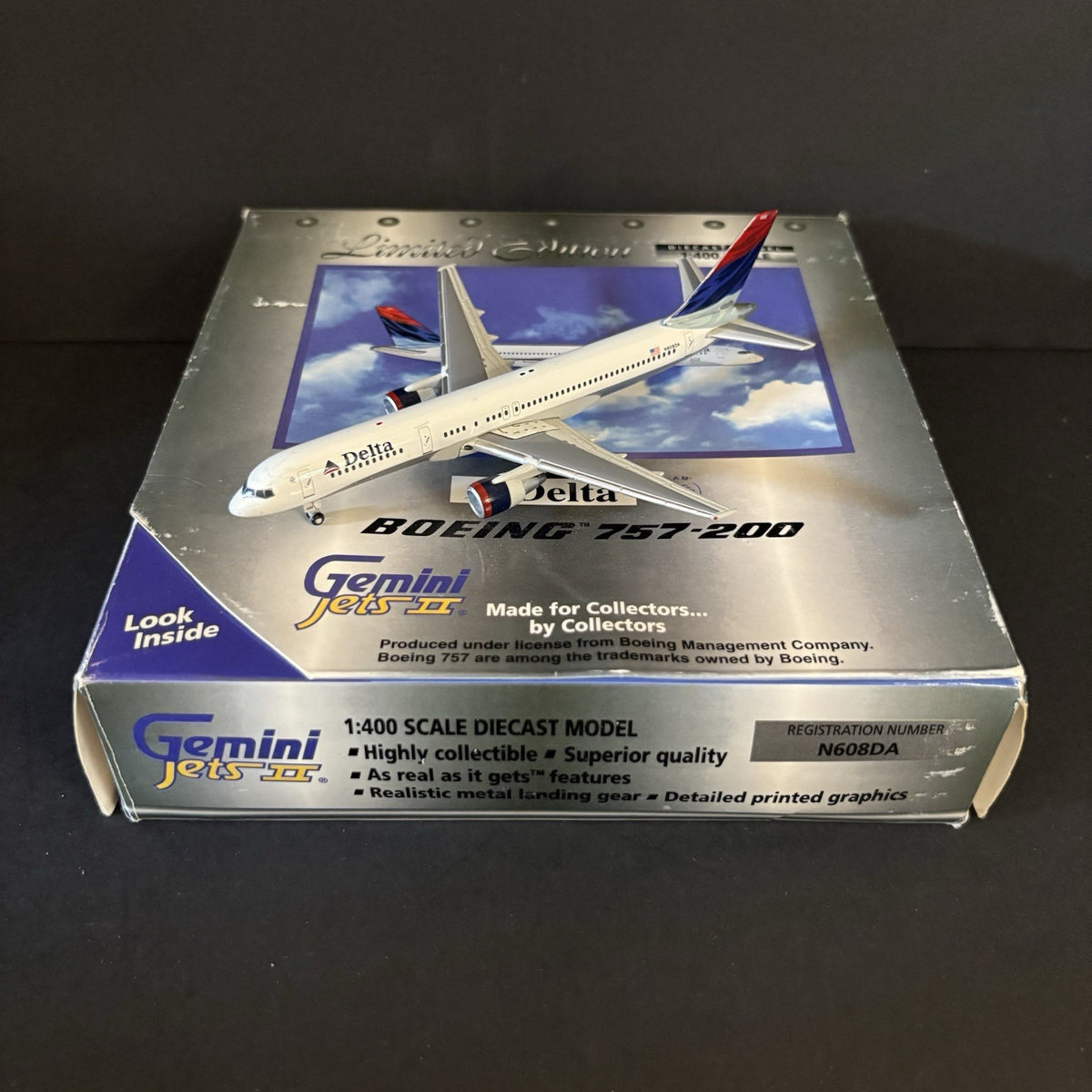 GeminiJets 1:400 Delta Air Lines Boeing 757-200 N608DA GJDAL494 Scale Model