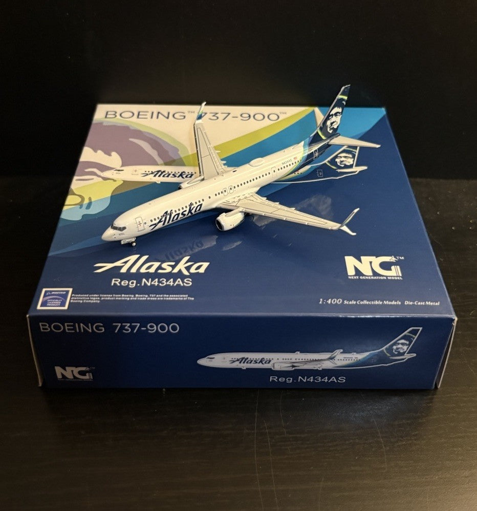 NG Models 1:400 Alaska Airlines Boeing 737-900 N434AS 79002 Scale Diecast Plane