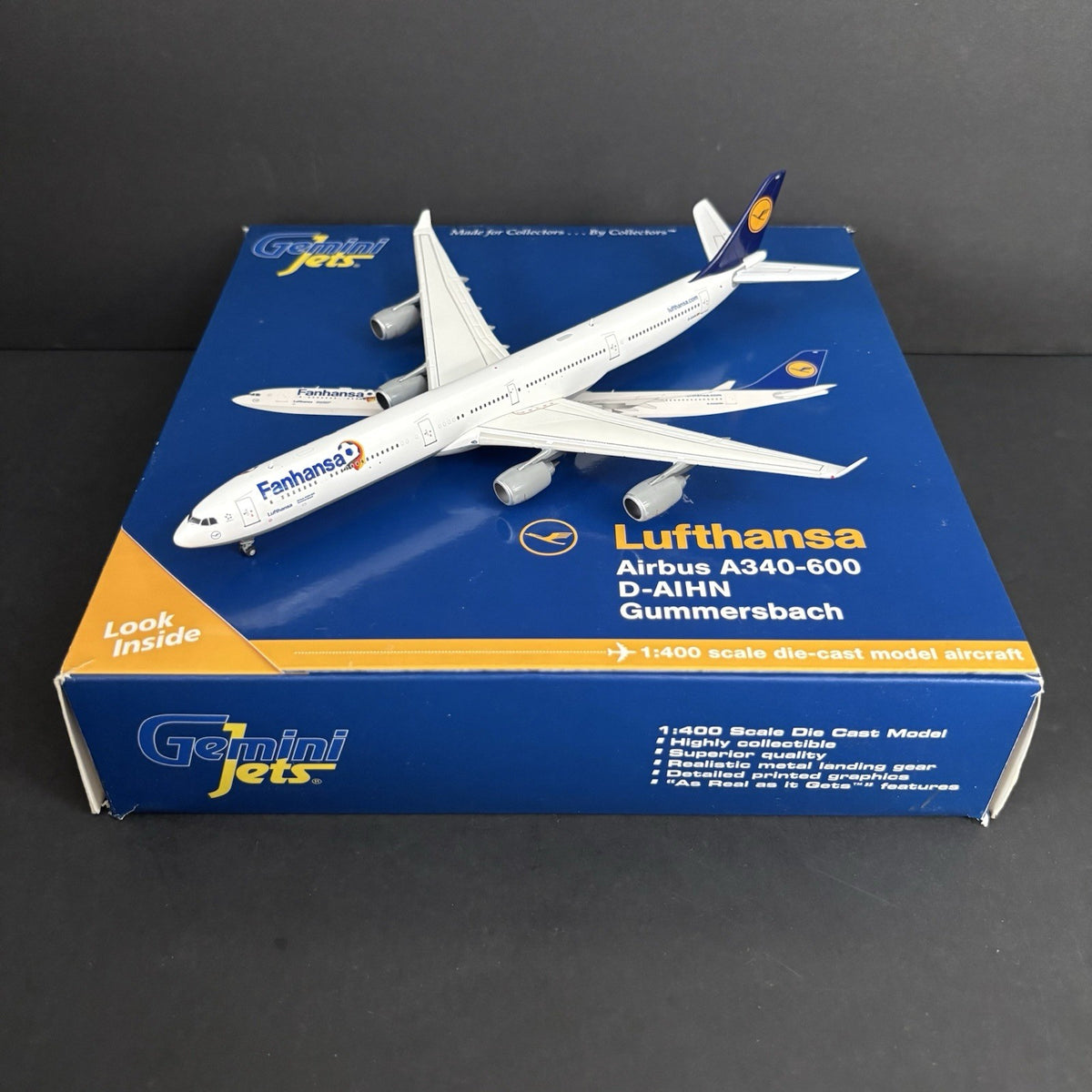 GeminiJets 1:400 Lufthansa Airbus A340-600 D-AIHN GJDLH1318 Fanhansa Gummersbach
