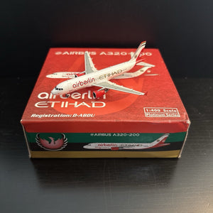 Phoenix Model 1:400 Air Berlin Etihad Airbus A320 D-ABDU 10910 Scale Diecast