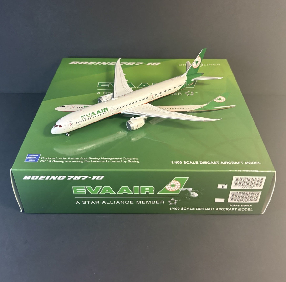JC Wings 1:400 Eva Air Boeing 787-10 Dreamliner B-17802 JC4EVA190 Scale Model