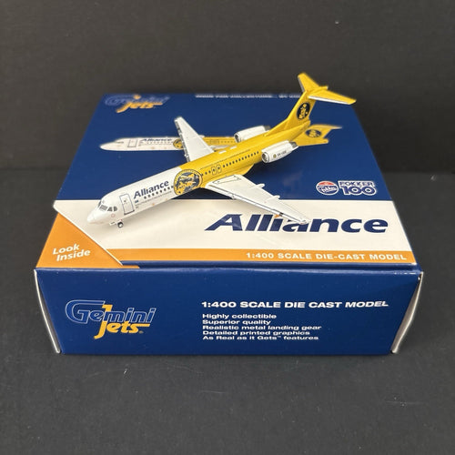 GeminiJets 1:400 Alliance Airlines Fokker F-100 VH-UQG GJUTY1996 Scale Model