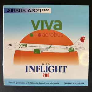 InFlight200 1:200 Viva Aerobus Airbus A321neo XA-VXH IF321VB1124 Scale Model