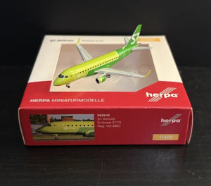 Herpa Wings 1:400 S7 Airlines Embraer E170 VQ-BBO 562645 Diecast Scale Model