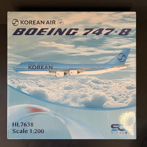 SQ Wings 1:200 Korean Air Boeing 747-8i HL7638 L2179 Diecast Scale Model Plane