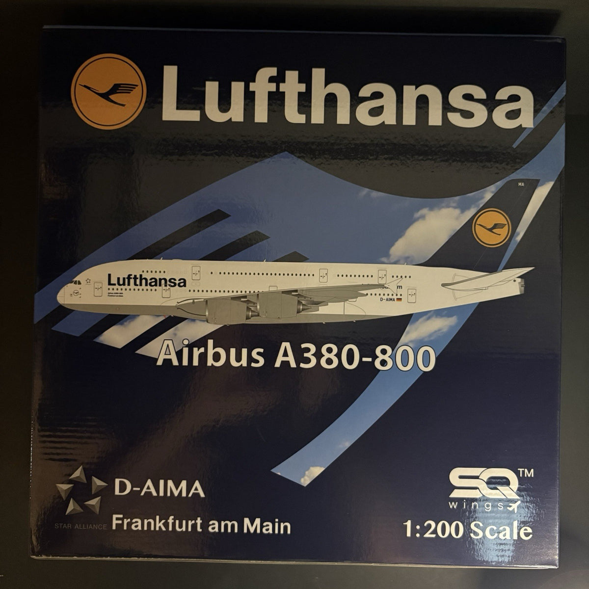 SQ Wings 1:200 Lufthansa Airbus A380 D-AIMA L2132 Scale Model Diecast Airplane
