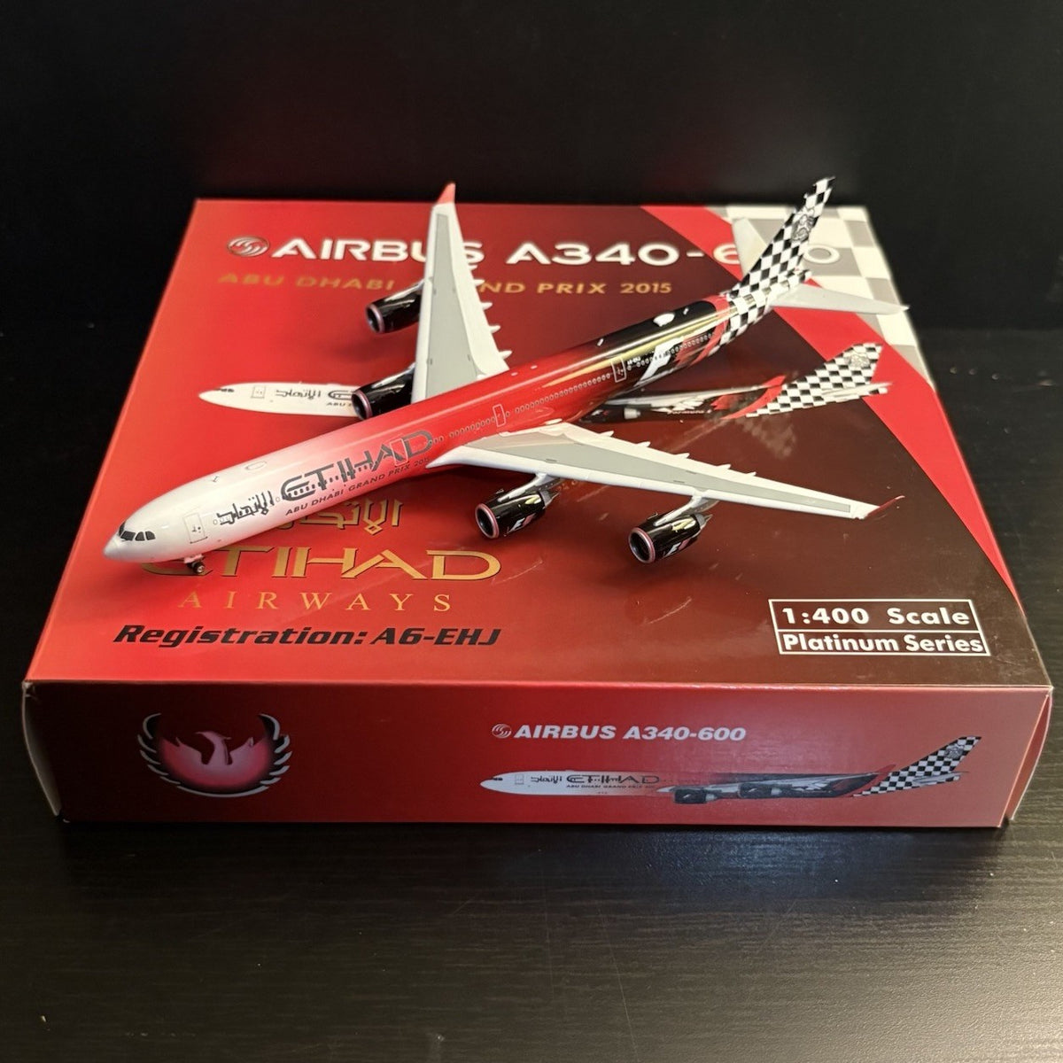 Phoenix Model 1:400 Etihad Airways A340-600 A6-EHJ Abu Dhabi GP 2015 11146 F1