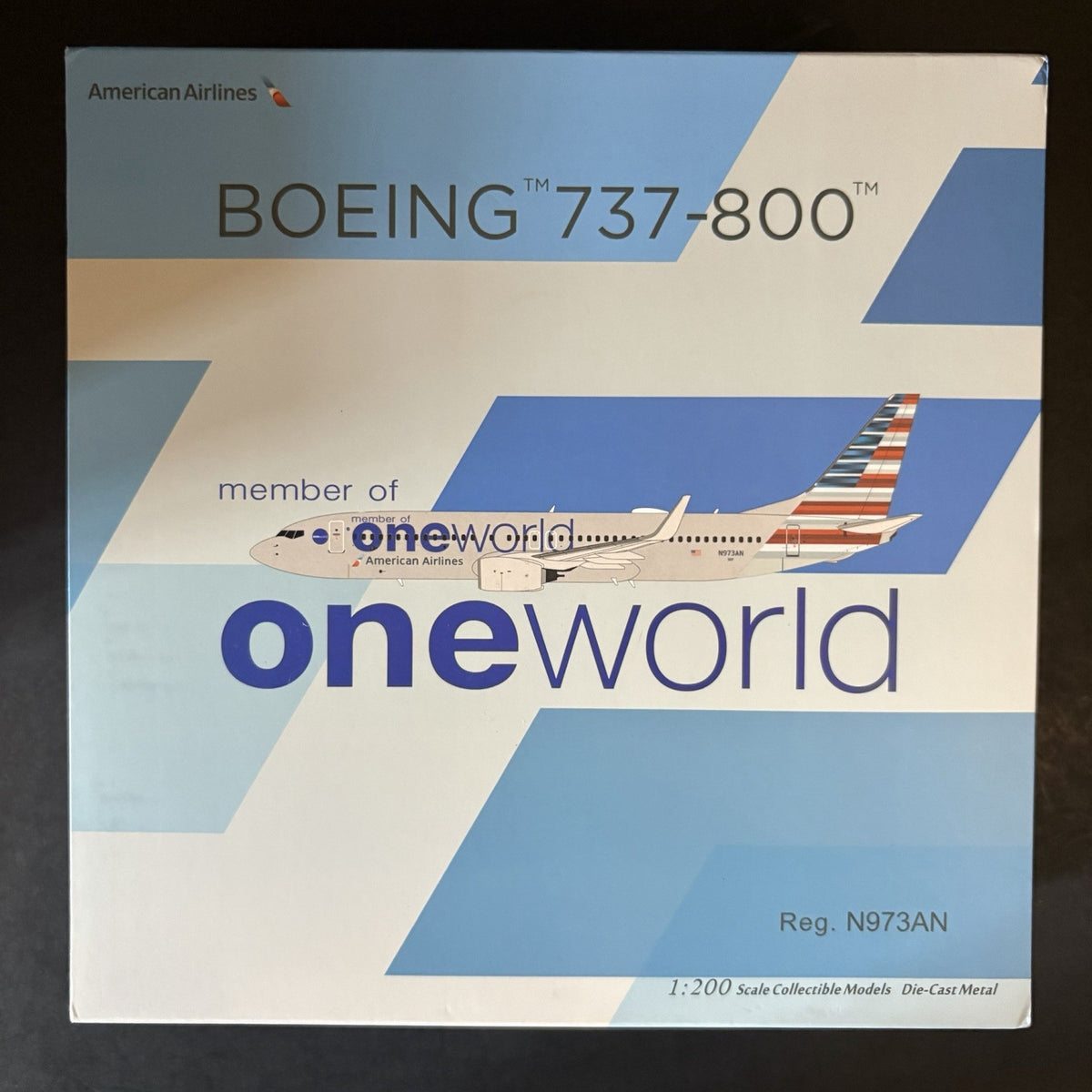 NG Models 1:200 American Airlines Boeing 737-800 N973AN OneWorld Scale Model