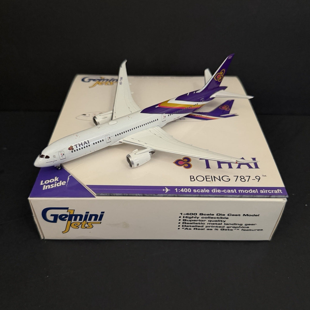 GeminiJets 1:400 Thai Airways Boeing 787-9 HS-TWA GJTHA1691 Diecast Scale Model