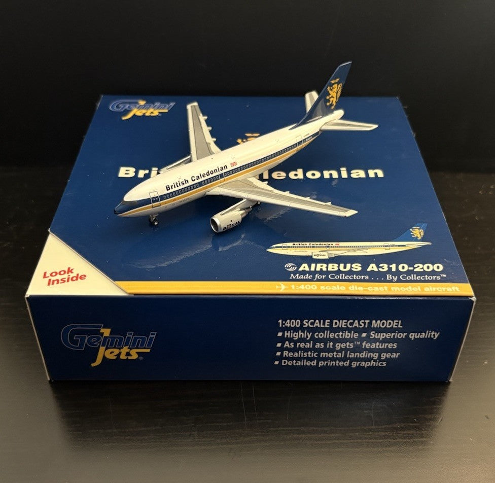 GeminiJets 1:400 British Caledonian Airbus A310-200 GJBCA641 Diecast Scale Model