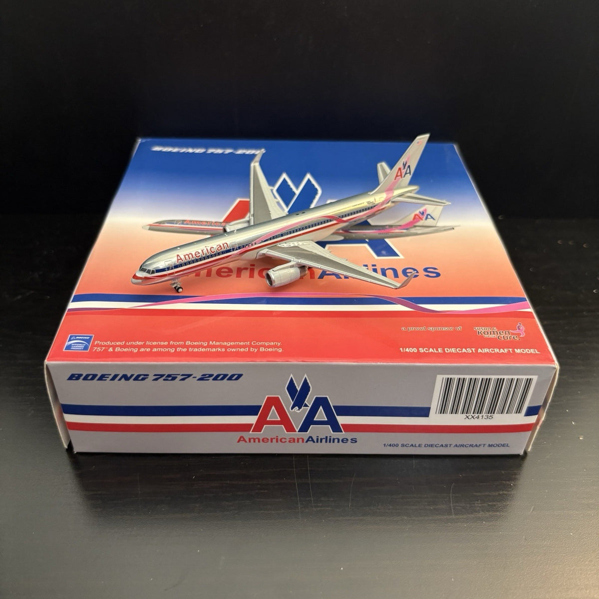 JC Wings 1:400 American Airlines Boeing 757-200 N664AA Pink Ribbon JC4AAL135