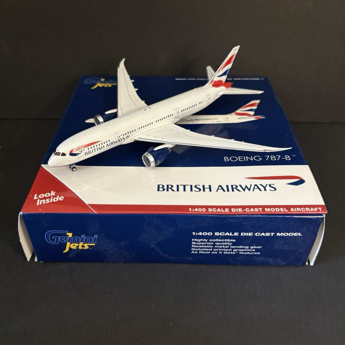 GeminiJets 1:400 British Airways Boeing 787-8 G-ZBJG GJBAW2107 Scale Model Plane