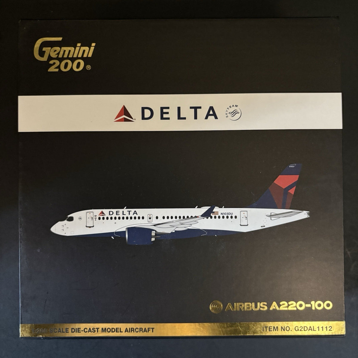 GeminiJets 1:200 Delta Air Lines Airbus A220-100 N103DU G2DAL1112 Scale Model