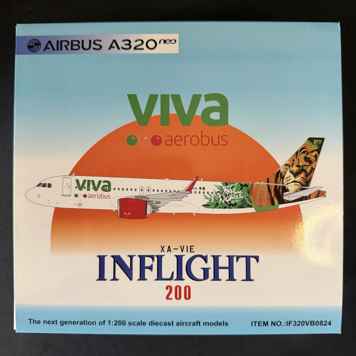 Inflight200 1:200 Viva Aerobus Airbus A320neo XA-VIE IF320VB0824 Scale Model