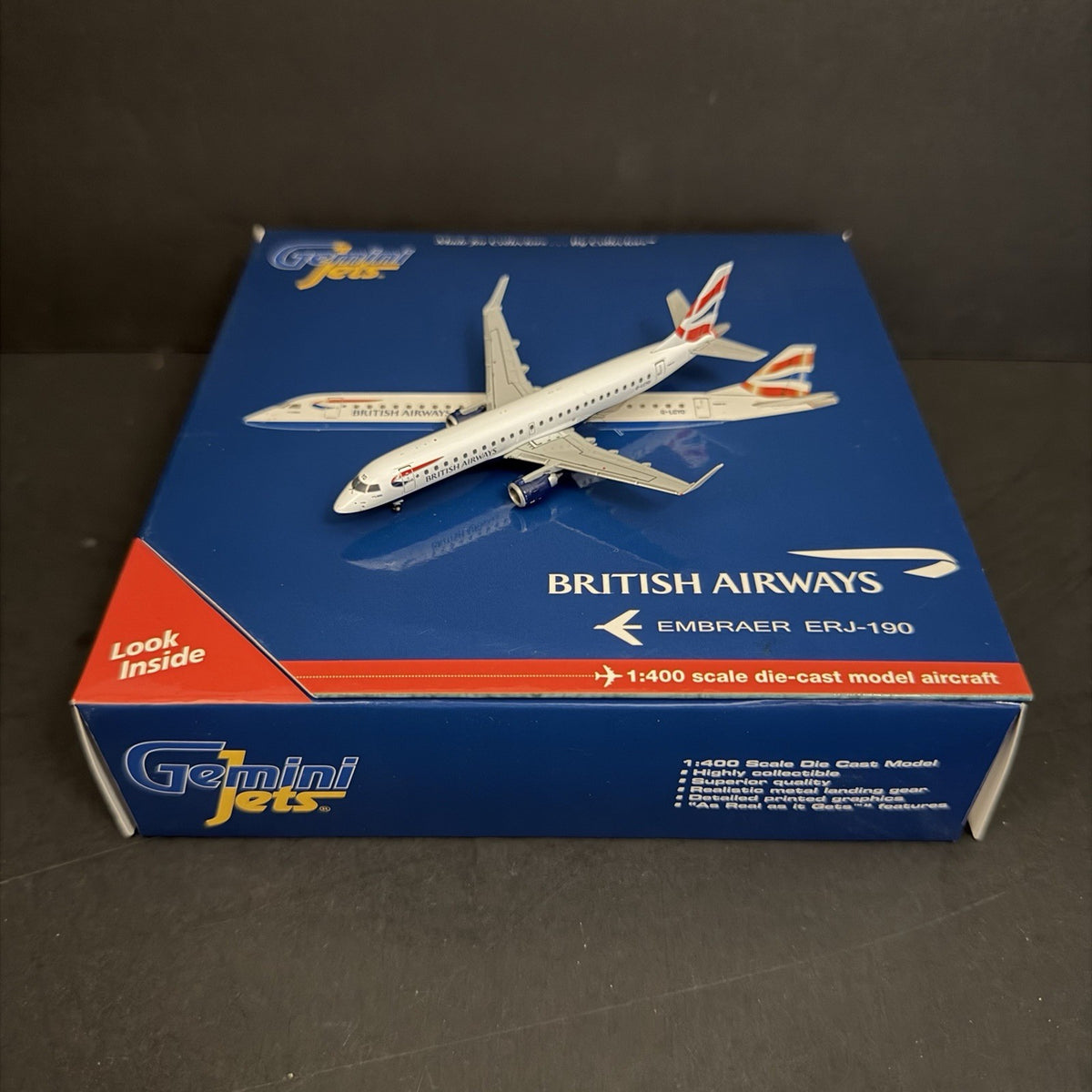 GeminiJets 1:400 British Airways Embraer ERJ-190 G-LCYO GJBAW1247 Scale Model