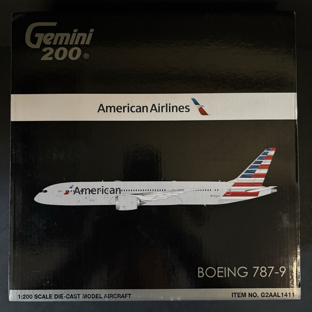 GeminiJets 1:200 American Airlines Boeing 787-9 N836AA G2AAL1411 Scale Model