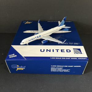 GeminiJets 1:400 United Airlines Boeing 757-200 N48127 GJUAL2061 EVO Blue Model