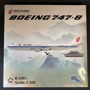 SQ Wings 1:200 Air China Boeing 747-8 B-2481 L2159 Diecast Scale Model Airplane