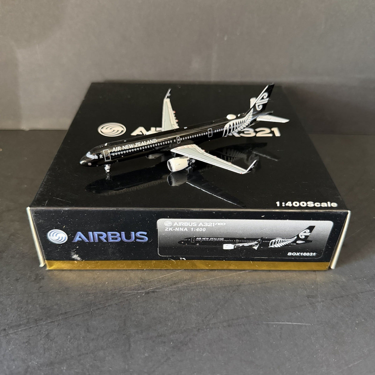 Panda Models 1:400 Air New Zealand Airbus A321neo ZK-NNA All Blacks BOX18031