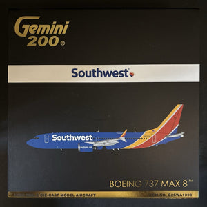GeminiJets 1:200 Southwest Airlines Boeing 737 MAX 8 N8730Q G2SWA1008 Model