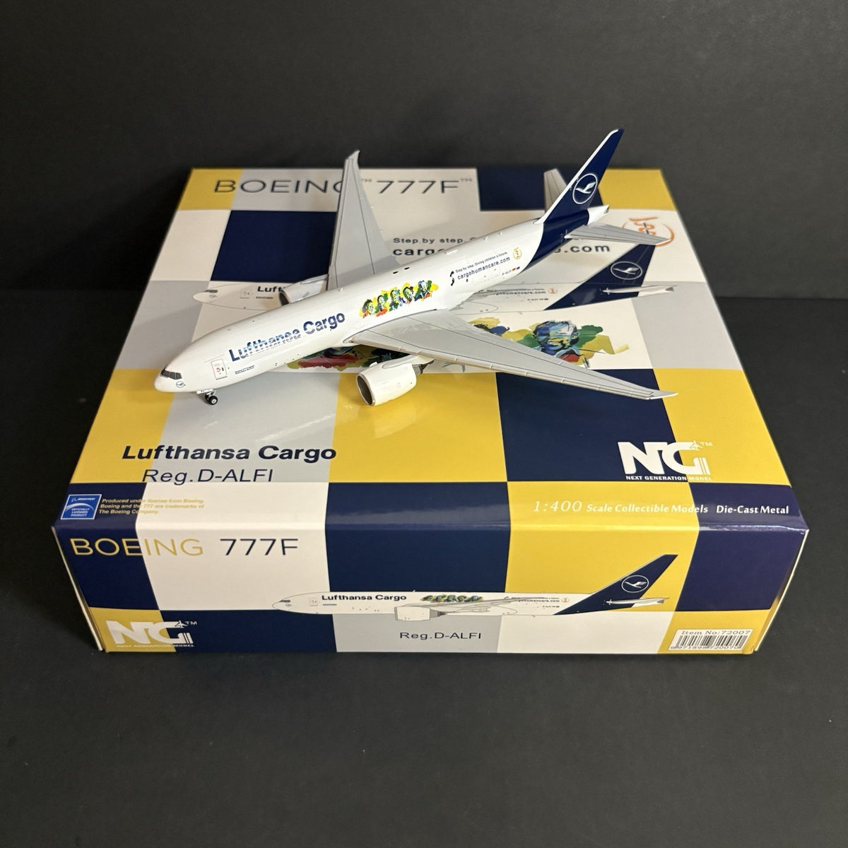 NG Models 1:400 Lufthansa Cargo Boeing 777-200F D-ALFI 72007 Scale Diecast Plane
