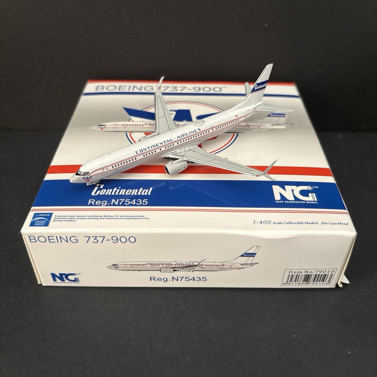 NG Models 1:400 United Airlines Boeing 737-900 N75435 79010 Continental Diecast
