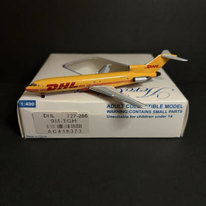 AeroClassics 1:400 DHL Boeing 727-200 9M-TGH AC419373 Diecast Scale Model Plane