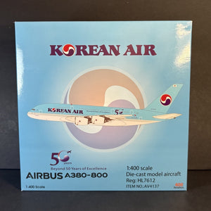 Aviation400 1:400 Korean Air Airbus A380-861 AV4137 50 Years Logo HL7612 Model