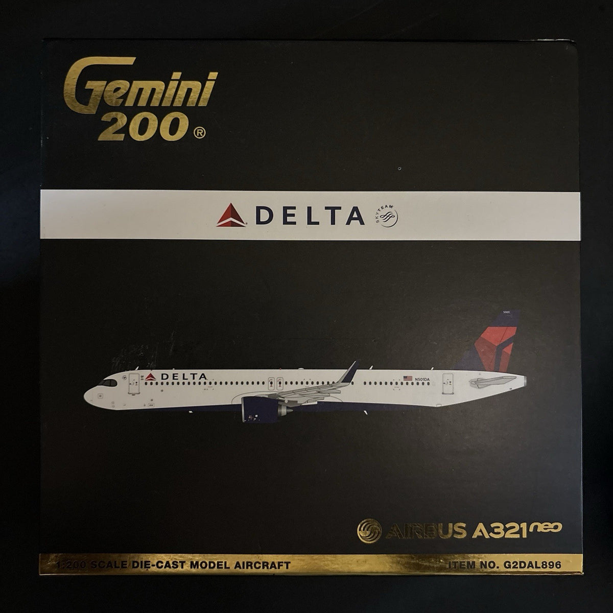 GeminiJets 1:200 Delta Air Lines Airbus A321neo N501DA G2DAL896 Scale Model