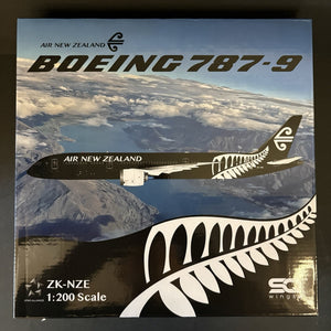 SQ Wings 1:200 Air New Zealand Boeing 787-9 Dreamliner ZK-NZE L2182 Scale Model