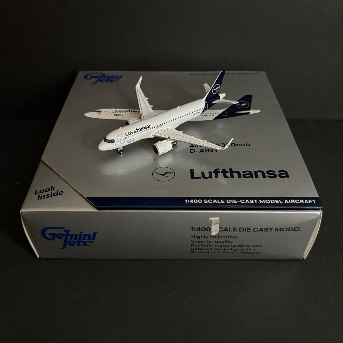 GeminiJets 1:400 Lufthansa Airbus A320neo D-AINY GJDLH2168 Scale Model Lovehansa