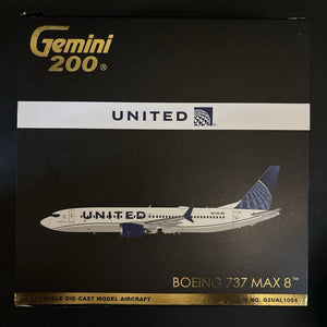 GeminiJets 1:200 United Airlines Boeing 737 MAX 8 N27251 G2UAL1054 Scale Model
