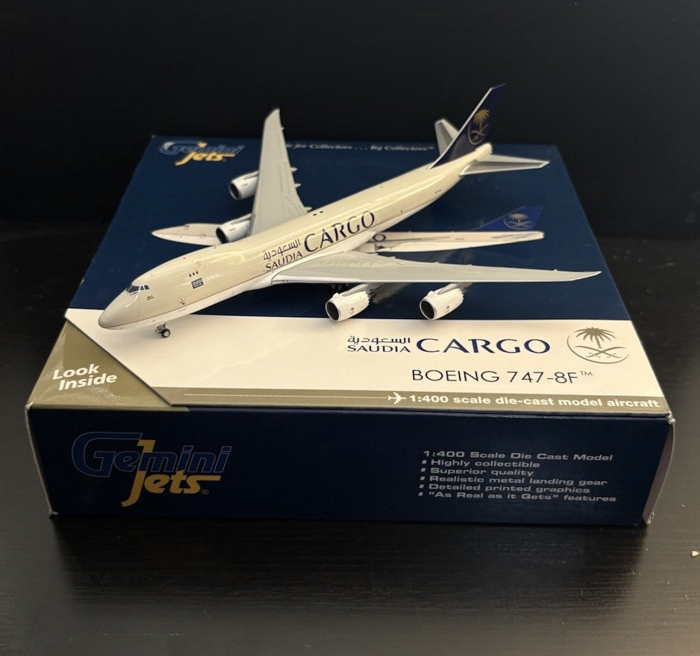 GeminiJets 1:400 Saudia Cargo Boeing 747-8F HZ-AI4 GJSVA1555 Diecast Scale Model