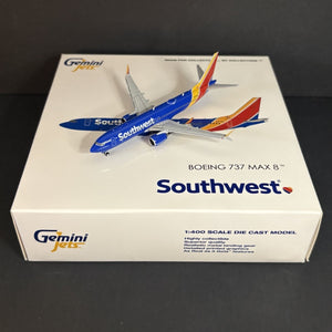 GeminiJets 1:400 Southwest Airlines Boeing 737 MAX 8 N8730Q GJSWA2017 Model