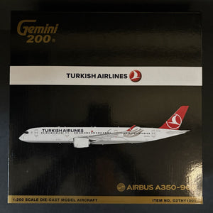 GeminiJets 1:200 Turkish Airlines Airbus A350-900 TC-LGA G2THY1001 Scale Model