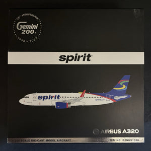 GeminiJets 1:200 Spirit Airlines Airbus A320 N633NK G2NKS1338 Scale Model Plane