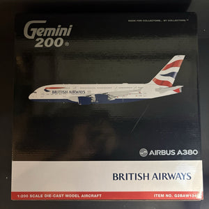 GeminiJets 1:200 British Airways Airbus A380 G-XLEE G2BAW1340 Scale Model Plane
