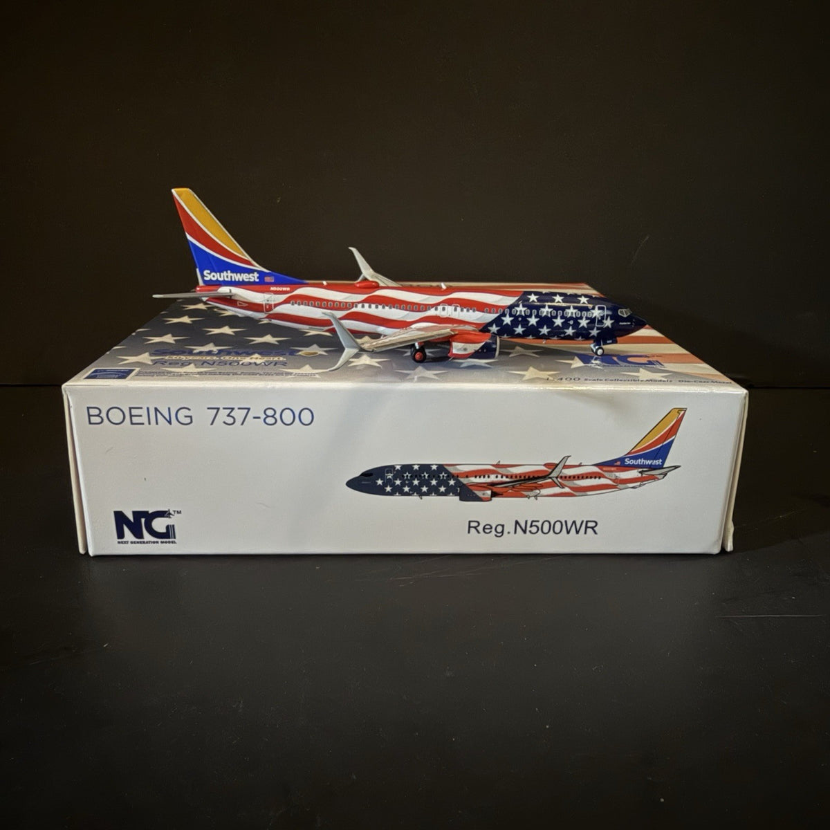 NG Models 1:400 Southwest Airlines Boeing 737-800 N500WR Freedom One Scale Model