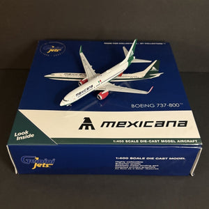 GeminiJets 1:400 Mexicana Boeing 737-800 XA-ASM GJMXA2266 Scale Model Diecast