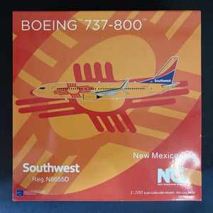 NG Models 1:200 Southwest Airlines Boeing 737-800 N8655D 08003 New Mexico Model
