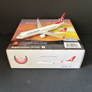Phoenix Model 1:400 Turkish Airlines Boeing 737 MAX 9 TC-LYA PH411582 Diecast