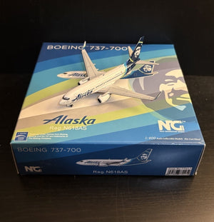 NG Models 1:400 Alaska Airlines Boeing 737-700 N618AS 77017 Scale Airplane