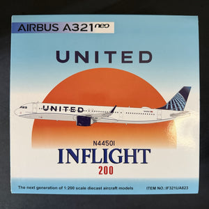 Inflight200 1:200 United Airlines Airbus A321neo N44501 IF321UA0823 Scale Model