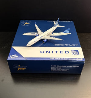 GeminiJets 1:400 United Airlines Boeing 737 MAX 9 N37555 GJUAL2226 Scale Model