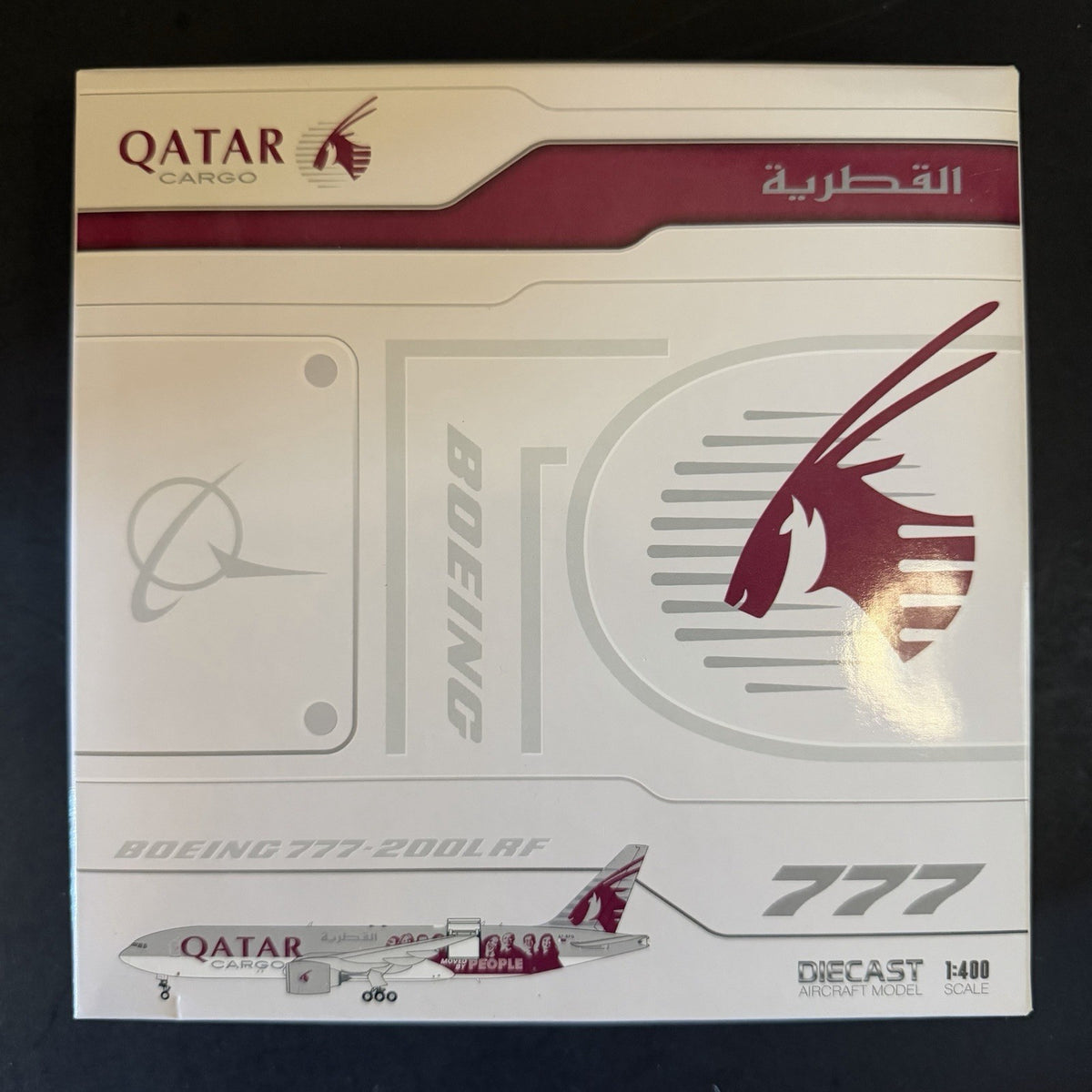 JC Wings 1:400 Qatar Airways Boeing 777-200LRF A7-BFG XX40114C Scale Model Plane